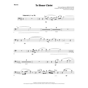 To Honor Christ - Bassoon